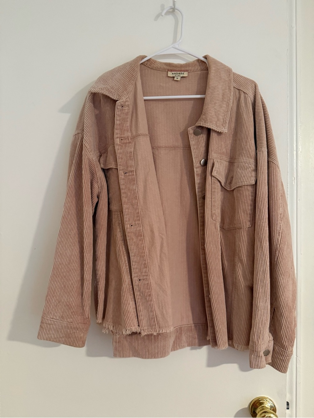 Oversized Corduroy Shacket in Dusty Rose